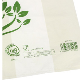 Reklamówki Zrywki Home Compost “Be Eco!” 50x60cm (100 Sztuk)