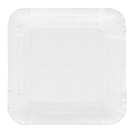 Tacki Papierowe Kwadrat Białe 13x13 cm (100 Sztuk)