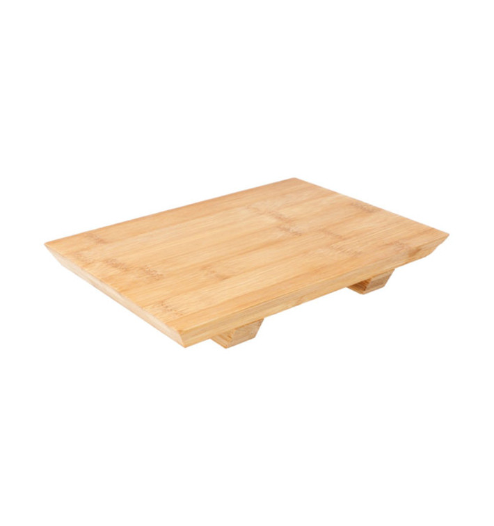 Tacki Finger Food Bambusowe - Opakowanie na wynos na Sushi 27,5x18x2,5cm (1 Sztuk) Tacki Finger Food Bambusowe - Opakowanie na wynos na Sushi 27,5x18x2,5cm (1 Sztuk)
