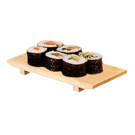 Tacki Finger Food Bambusowe - Opakowanie na wynos na Sushi 27,5x18x2,5cm (1 Sztuk)