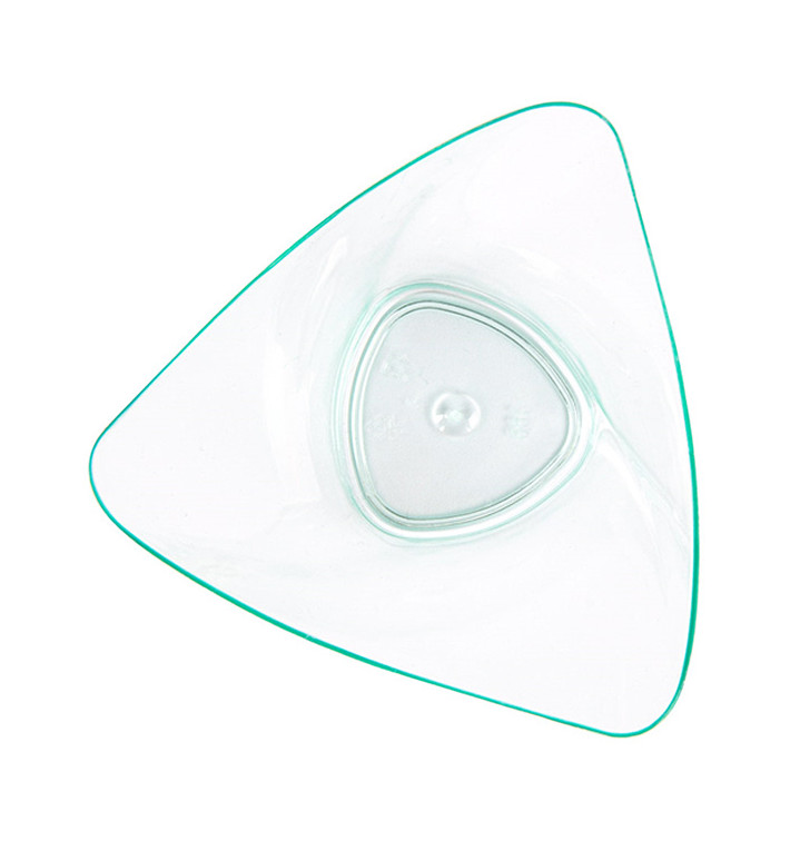 Tasting Plastic Bowl PS Triangle shape Water Green 100ml (576 Units) Tasting Plastic Bowl PS Triangle shape Water Green 100ml (576 Units)