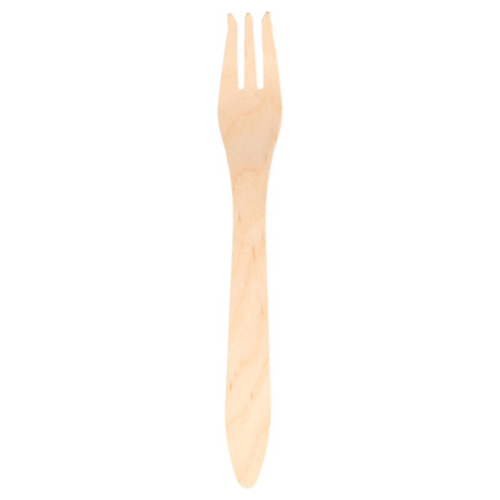 Widelczyki Drewno Naturalne 18,3cm (100 Sztuk)