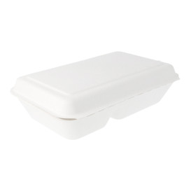 Opakowania MenuBox Trzciny Cukrowej 2C Białe 225x165x64mm (50 Sztuk)