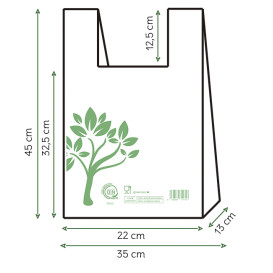 Reklamówki Zrywki Home Compost “Be Eco!” 35x45cm (100 Sztuk)