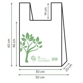 Reklamówki Zrywki Home Compost “Be Eco!” 50x60cm (100 Sztuk)