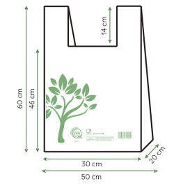 Reklamówki Zrywki Home Compost “Be Eco!” 50x60cm (100 Sztuk)