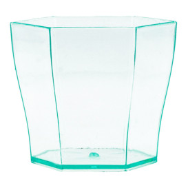 Kubki Hexagonalny do Degustacji "Water Green" 60ml (24 Sztuk)