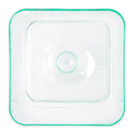 Kieliszki Plastikowe Kwadrat "Water Green" 60 ml (12 Sztuk)