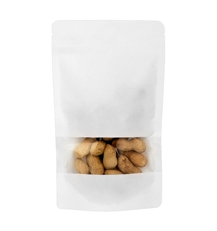 Torby Papierowe DoyPack z oknem Białe 25+12x35cm (50 Uds) Torby Papierowe DoyPack z oknem Białe 25+12x35cm (50 Uds)