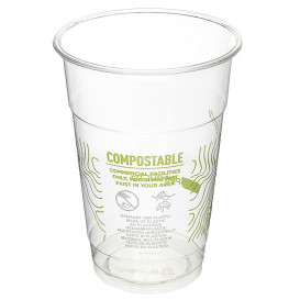 Kubki Skrobia Kukurydziana PLA "Green Stripe" 295ml (50 Sztuk)