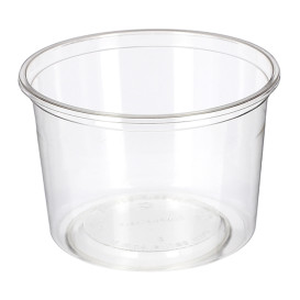 Miski Kompostowanie PLA Przezroczyste 480ml (50 Sztuk)