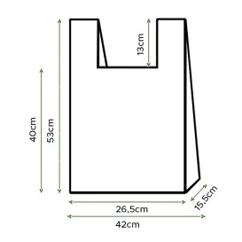 Plastikowa torba na koszulki 70% z Recyklingu “Colors” Różowy 42x53cm 50µm (1.000 sztuk)