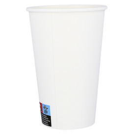 Kubki Papierowe ECO 16 Oz/480ml Białe Ø9cm (50 Sztuk)