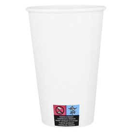 Kubki Papierowe ECO 16 Oz/480ml Białe Ø9cm (50 Sztuk)