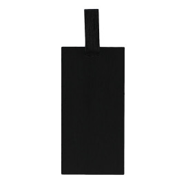 Mini Łopata Bambusowe Czarni z Pokrywką 10x5 cm (100 Sztuk)