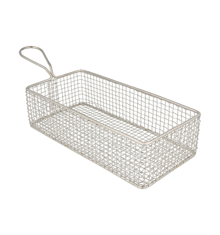Mini Frytkownice Snackholder Stal 22x10x6cm (1 Sztuk) Mini Frytkownice Snackholder Stal 22x10x6cm (1 Sztuk)