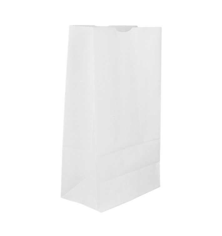 Torby Papierowe bez Uchwytów Kraft Białe 50g/m² 15+9x28cm (1.000 Sztuk)