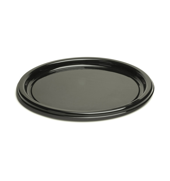Talerz Plastikowe Okrągłe Czarni 18 cm (250 Sztuk) Talerz Plastikowe Okrągłe Czarni 18 cm (250 Sztuk)