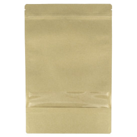Paper Bag without Handle Kraft and Window 12+6x23,5cm (50 Uds)