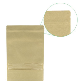 Paper Bag without Handle Kraft and Window 12+6x23,5cm (500 Sztuk)