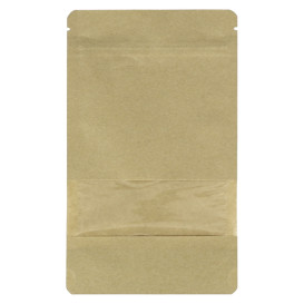 Paper Bag without Handle Kraft and Window 12+6x23,5cm (50 Uds)