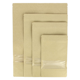 Paper Bag without Handle Kraft and Window 12+6x23,5cm (1000 Sztuk)