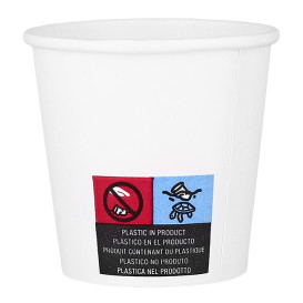 Kubki Papierowe ECO 4 Oz/120ml Białe Ø6,2cm (100 Sztuk)