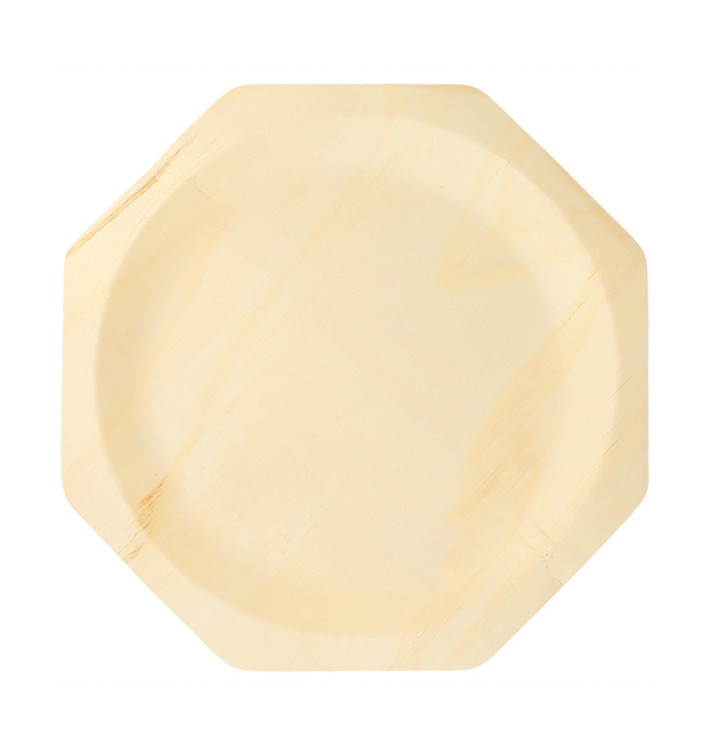 Talerz Drewniane Ośmioboczny 260mm (50 Sztuk) Talerz Drewniane Ośmioboczny 260mm (50 Sztuk)