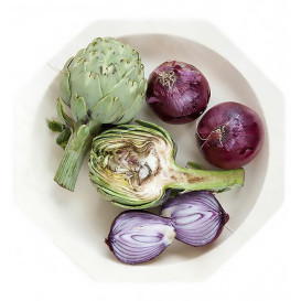 Talerz Drewniane Ośmioboczny 260mm (50 Sztuk)