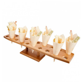 Bamboo Serving Cone Holder 20 slots (1 Unit) 