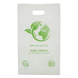 Worki Plastikowe z Wyciętym Uchwytem Bio Home Compost 20x33cm (100 Sztuk)