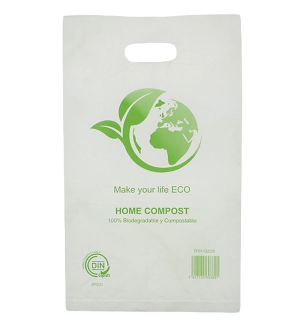 Worki Plastikowe z Wyciętym Uchwytem Bio Home Compost 20x33cm (3000 Sztuk)