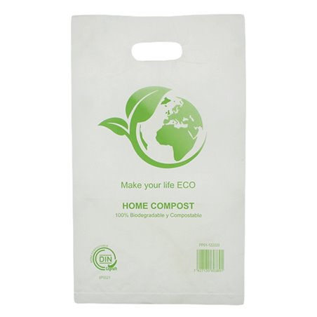Worki Plastikowe z Wyciętym Uchwytem Bio Home Compost 20x33cm 20µm (2.000 Sztuk)