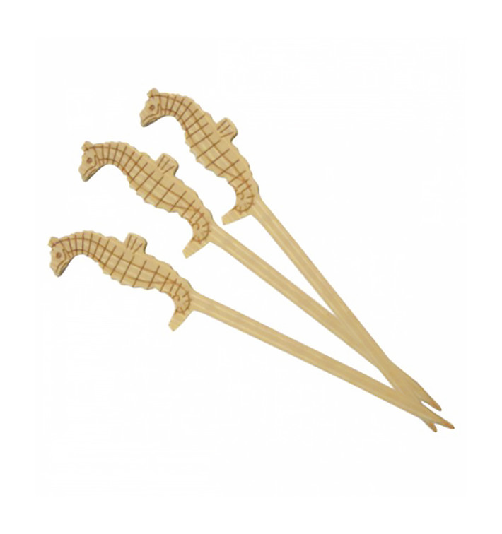 Szpikulce do Mięsa Bambusowe Dekoracje Pławikonik 90 mm (100 Sztuk) Szpikulce do Mięsa Bambusowe Dekoracje Pławikonik 90 mm (100 Sztuk)