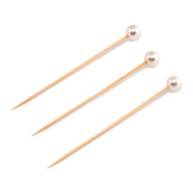 Szpikulce do Mięsa Bambusowe Dekoracje Perła 90 mm (100 Sztuk)