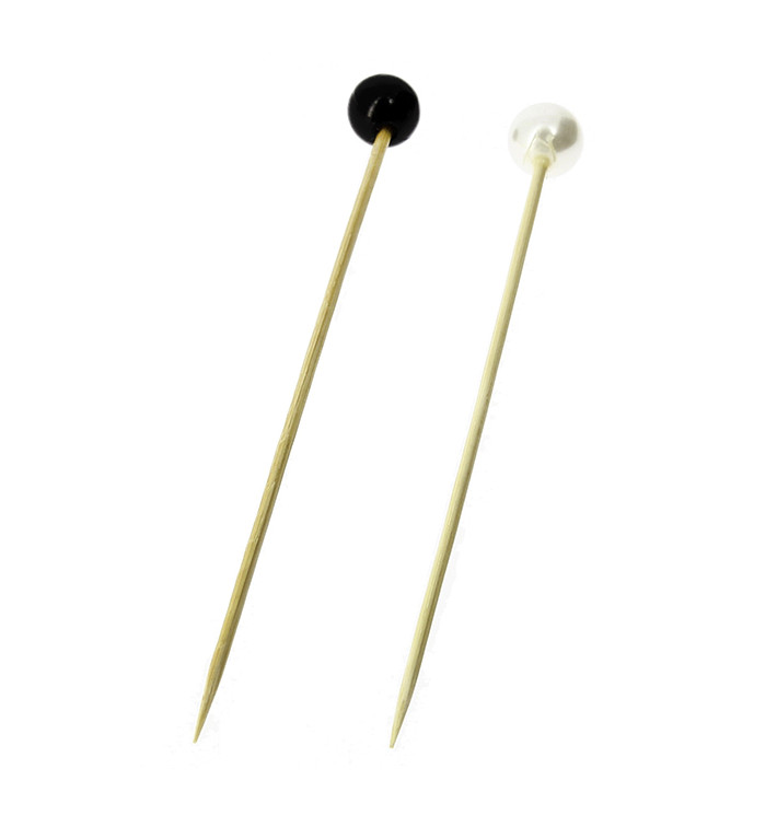 Szpikulce do Mięsa Bambusowe Dekoracje Perła 90 mm (100 Sztuk) Szpikulce do Mięsa Bambusowe Dekoracje Perła 90 mm (100 Sztuk)
