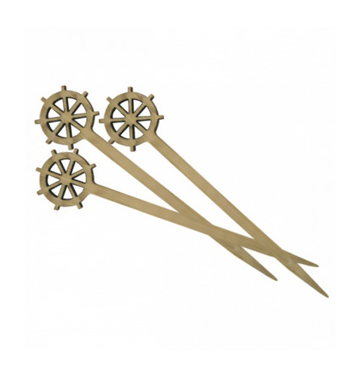 Szpikulce do Mięsa Bambusowe Dekoracje Timón 90 mm (10000 Sztuk) Szpikulce do Mięsa Bambusowe Dekoracje Timón 90 mm (10000 Sztuk)
