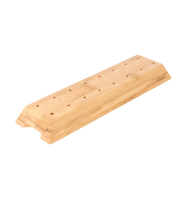 Stojak Bambusowy na Szpikulce do Mięsa Brązowe 20x6x2cm (48 Sztuk) Stojak Bambusowy na Szpikulce do Mięsa Brązowe 20x6x2cm (48 Sztuk)
