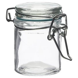 Glass Jar Snackholder Airtight 45 ml Ø4,5x6cm (24 Units) 