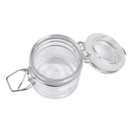 Glass Jar Snackholder Airtight 80 ml Ø6x7cm (24 Units) 
