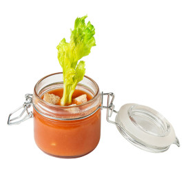 Glass Jar Snackholder Airtight 80 ml Ø6x7cm (24 Units) 