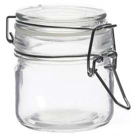 Glass Jar Snackholder Airtight 80 ml Ø6x7cm (24 Units) 