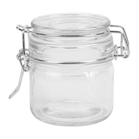 Glass Jar Snackholder Airtight 80 ml Ø6x7cm (48 Units)