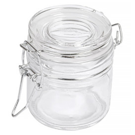 Glass Jar Snackholder Airtight 80 ml Ø6x7cm (48 Units)