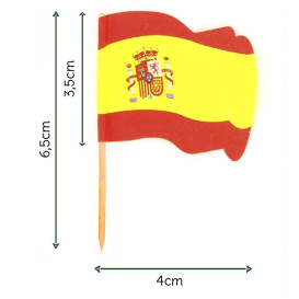 Wykałaczki z Flagami "España" 65mm (144 Sztuk)