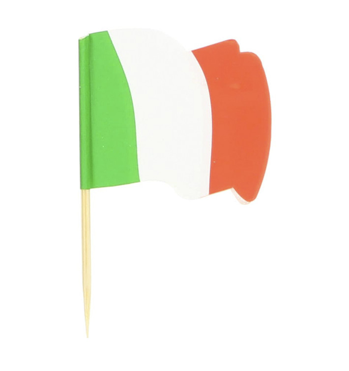 Wykałaczki z Flagami "Italia" 65mm (144 Sztuk) Wykałaczki z Flagami "Italia" 65mm (144 Sztuk)