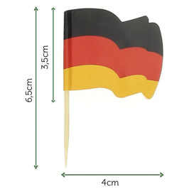 Wykałaczki z Flagami "Alemania" 65mm (144 Sztuk)