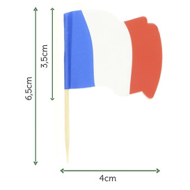Wykałaczki z Flagami "Francia" 65mm (144 Sztuk)