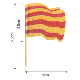 Wykałaczki z Flagami "Cataluña" 65mm (144 Sztuk)