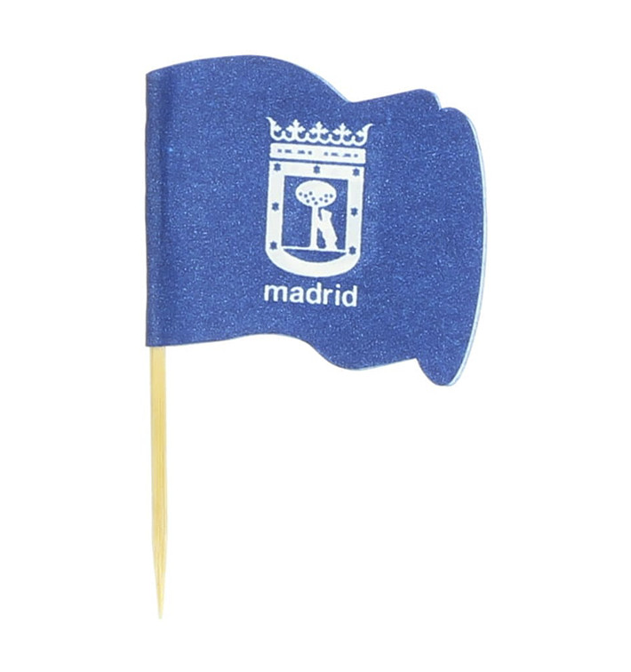 Wykałaczki z Flagami "Madrid" 65mm (144 Sztuk) Wykałaczki z Flagami "Madrid" 65mm (144 Sztuk)
